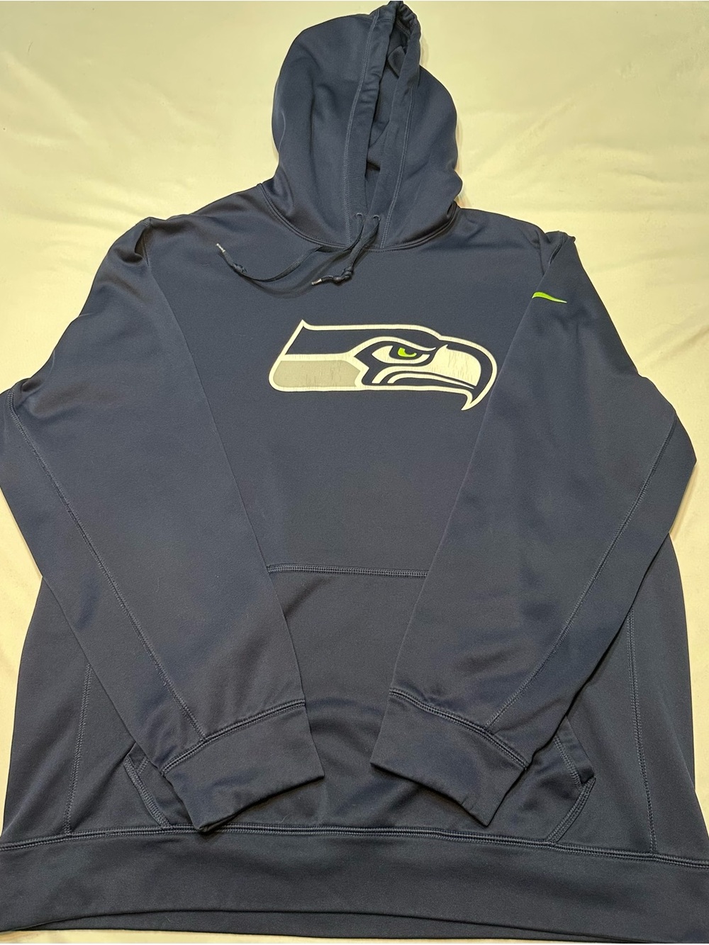 Nike Men's XL Seattle Seahawks Therma-FIT Pullover Hoodie Navy Blue NFL
